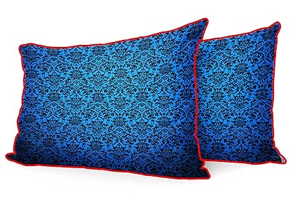 DreamVio Jute Fabric Printed Decorative Pillow/Throw/Cushion Covers for Living Room, Bed Room, Sofa,Chairs,Pillow Cases, Pillow Covers Set of 2, Size 12x18 Inches Style233