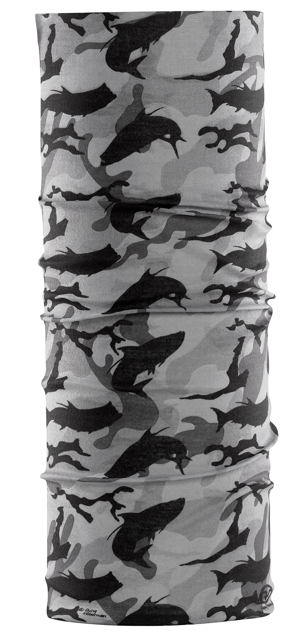 Flying Fisherman SunBandit Multifunctional Headwear Bandana, UV Protective Face Mask and Neck Gaiter, 12 Ways to Wear, Tarpon Camo