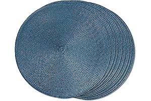Set of 8 Round Braided Washable Placemats for Your Dining Needs