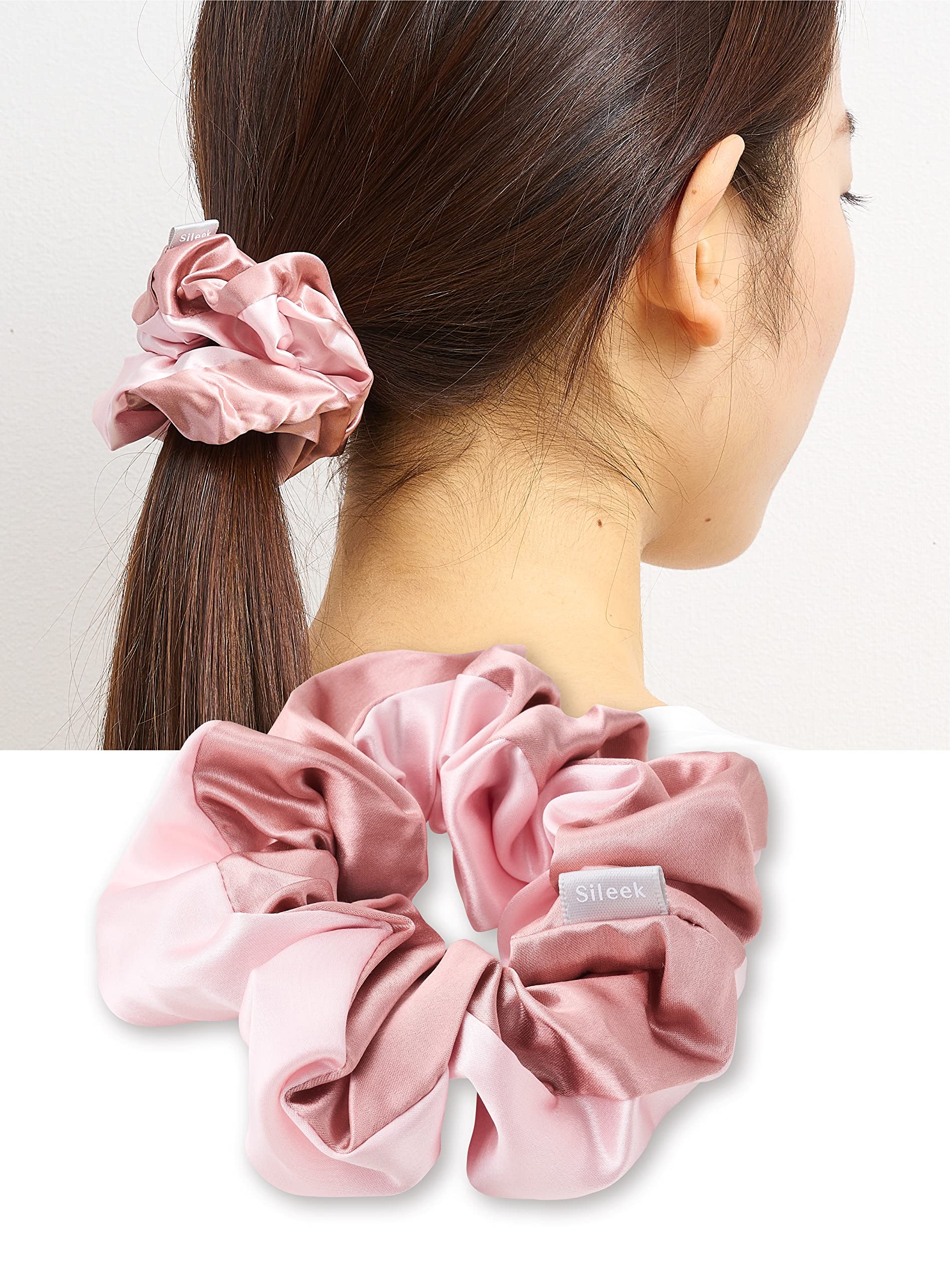 Amazon | Sileek シルクシュシュ バイカラー ヘアゴム 髪ゴム おしゃれ 