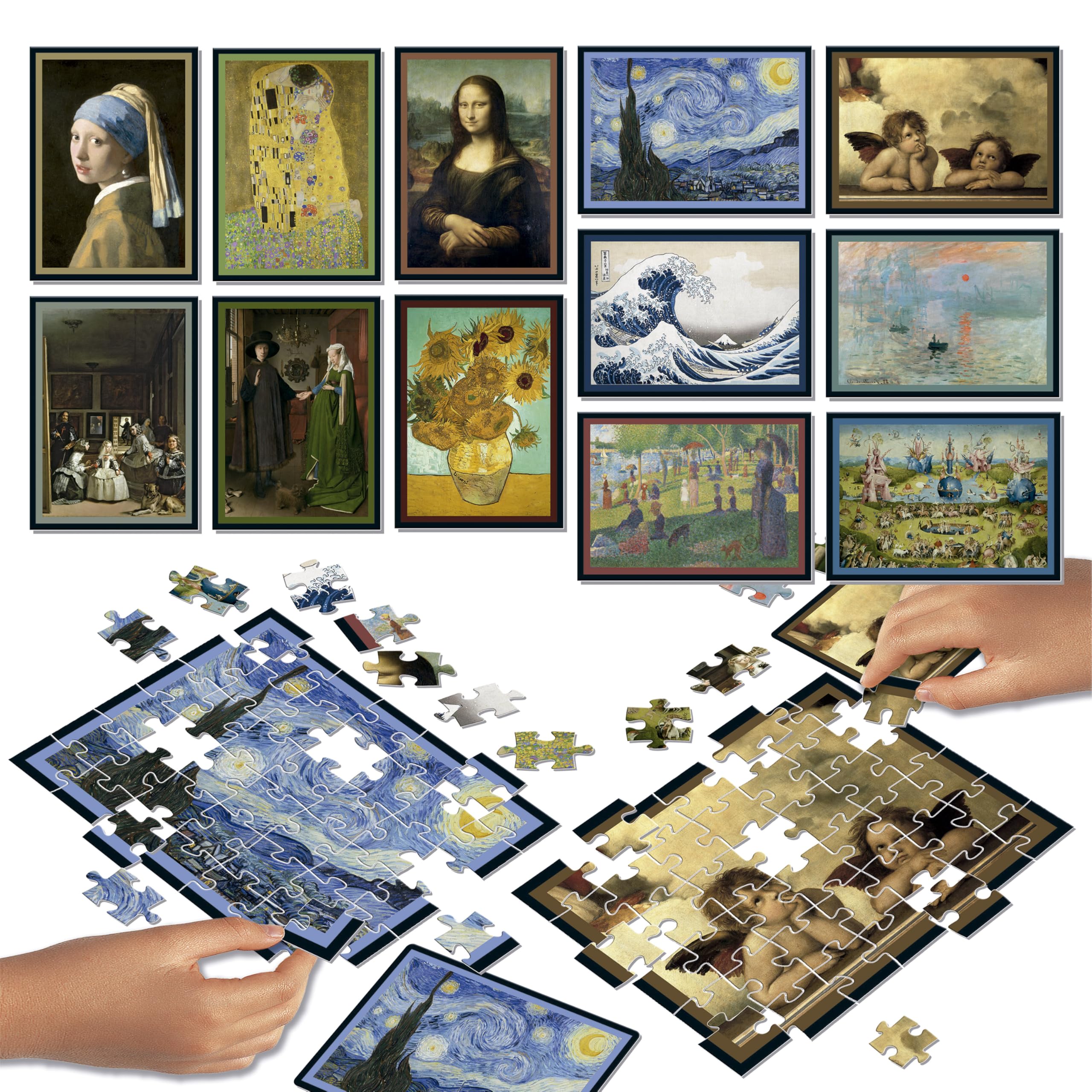 Educa - Puzzle Battle Landscapes – Gioco Da Tavolo 7+ – 12 Puzzle Da 42 Pezzi – Sfida Di Velocità E Osservazione Per 2+ Giocatori - 3