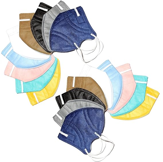 LeSafe N95 Multicolor Mask Without Valve Safety Mask Combo Pack of 18 For Daily Use For Men & Women 18 N95 Mask Washable 5 Layer Protection Safety Mask For Boys Girls Men Women And Children Washable