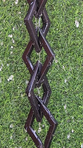 Miniatura 8 de Diamond Links Rain Chain with Installation Kit (BLACK, 8.5)