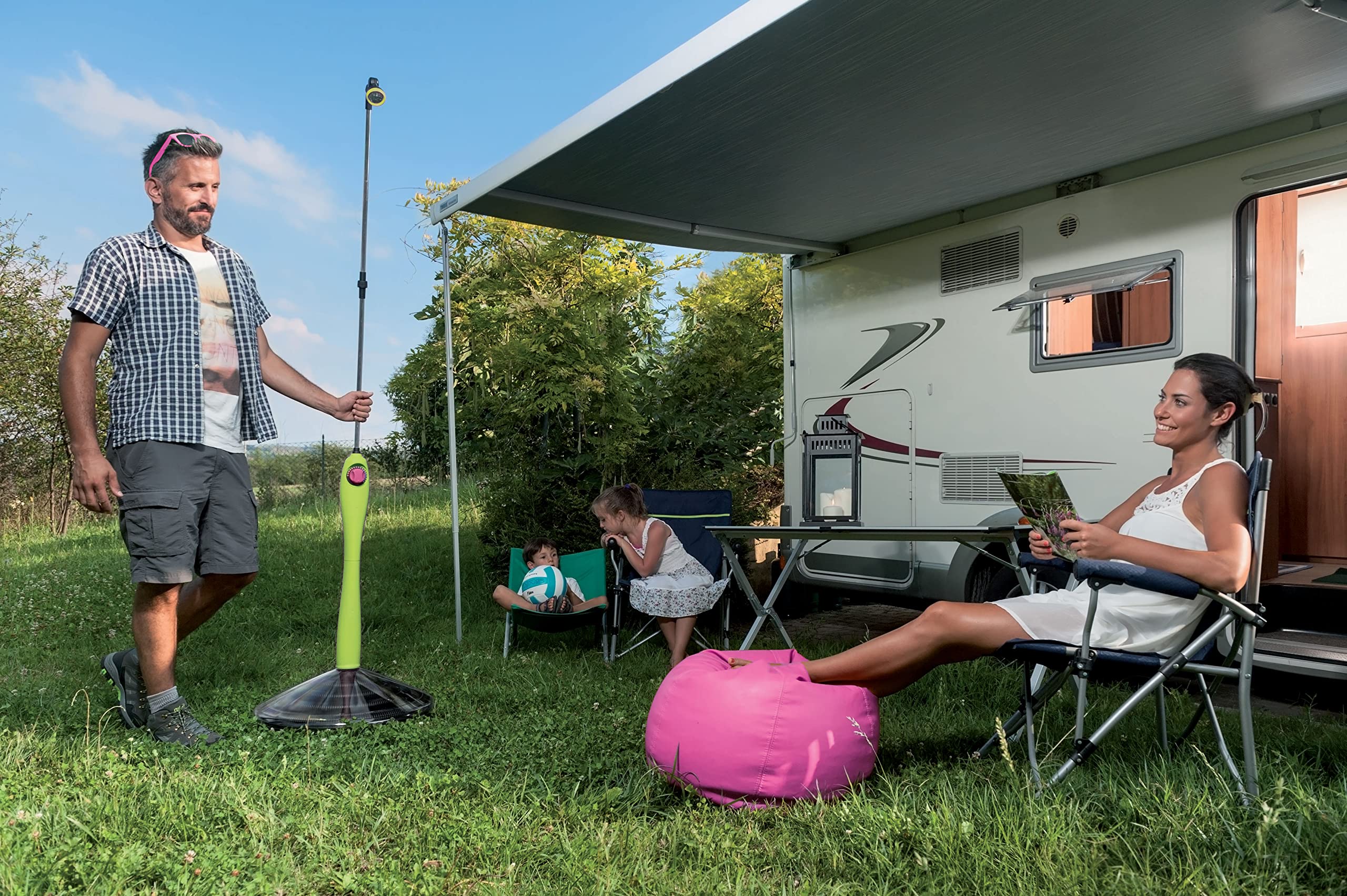 G.F. Srl, Słoneczny Prysznic Sunny Style, Prysznic Ogród, Basen, Na Zewnątrz Idealny Również na wakacje i Camping, z Mixer do ciepłej i zimnej wody, Fuksja