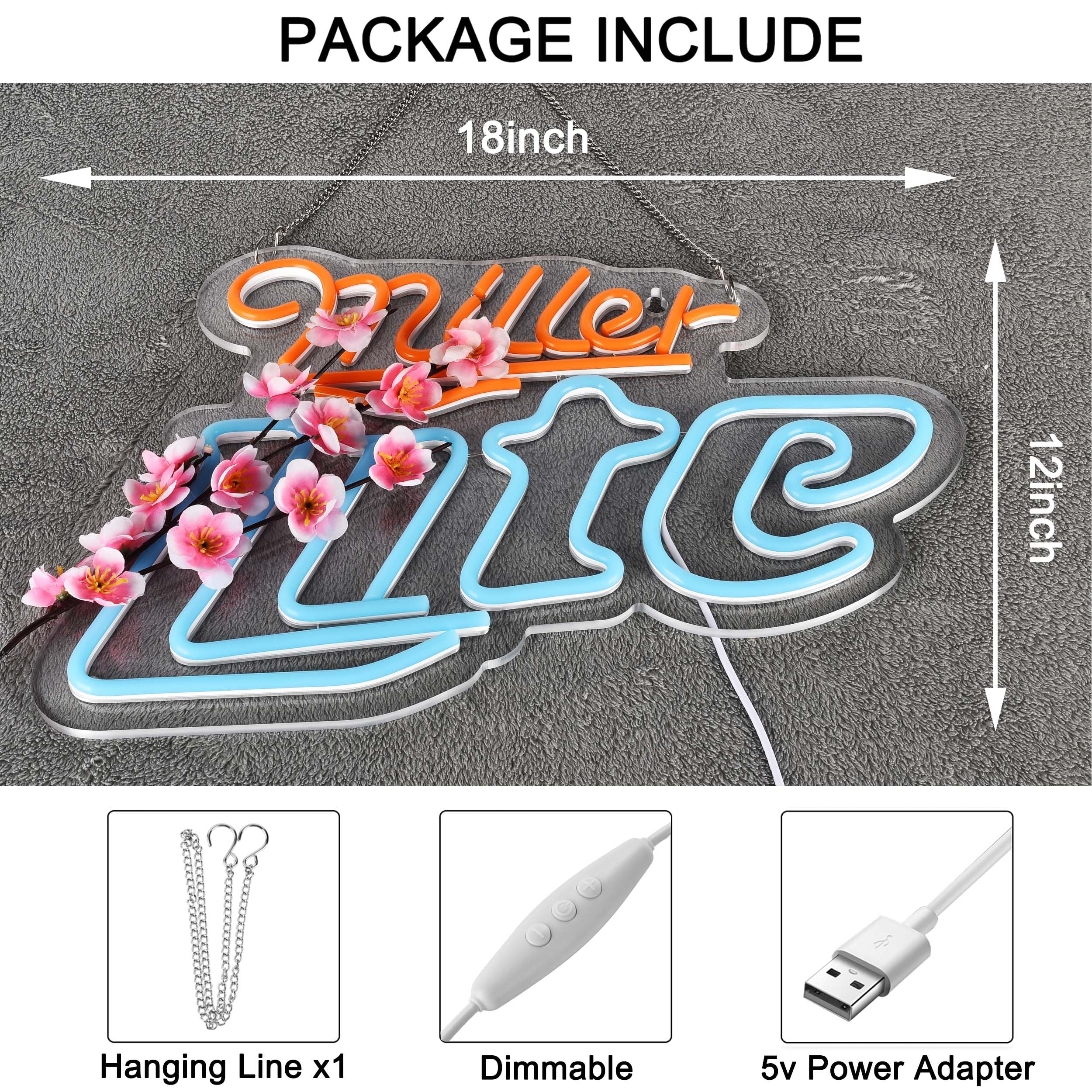 Yooyneon Beer Neon Sign for Bar Wall Décor Dimmable LED Lite Neon Signs USB Powered Neon Art Signs for Pub Store Man Cave Party Decor