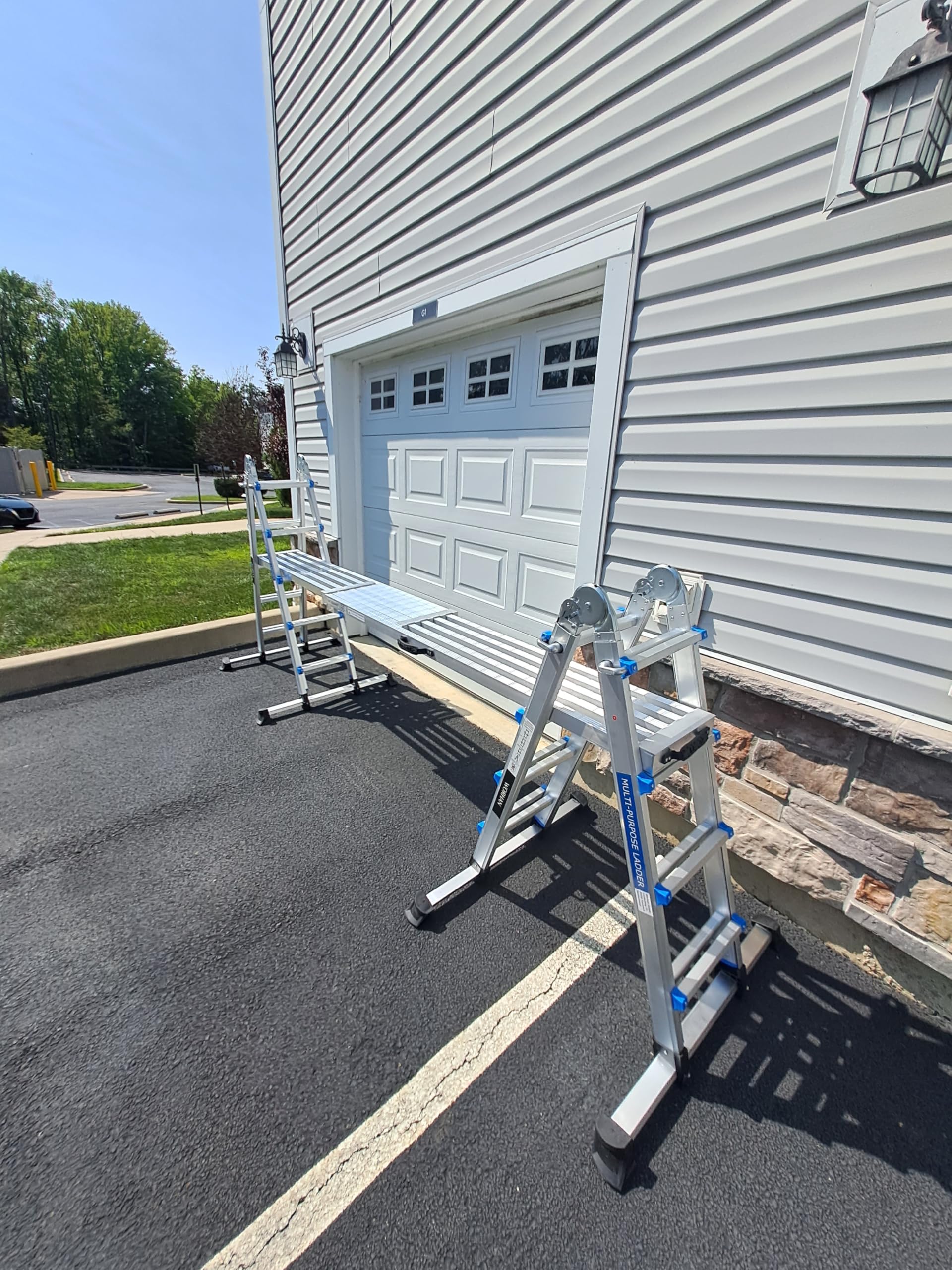 Plateforme Extensible de Travail Télescopique Planche Extra Robuste jusqu'à 300kg avec 2 Poignées Surface Gravée Antidérapante TP300