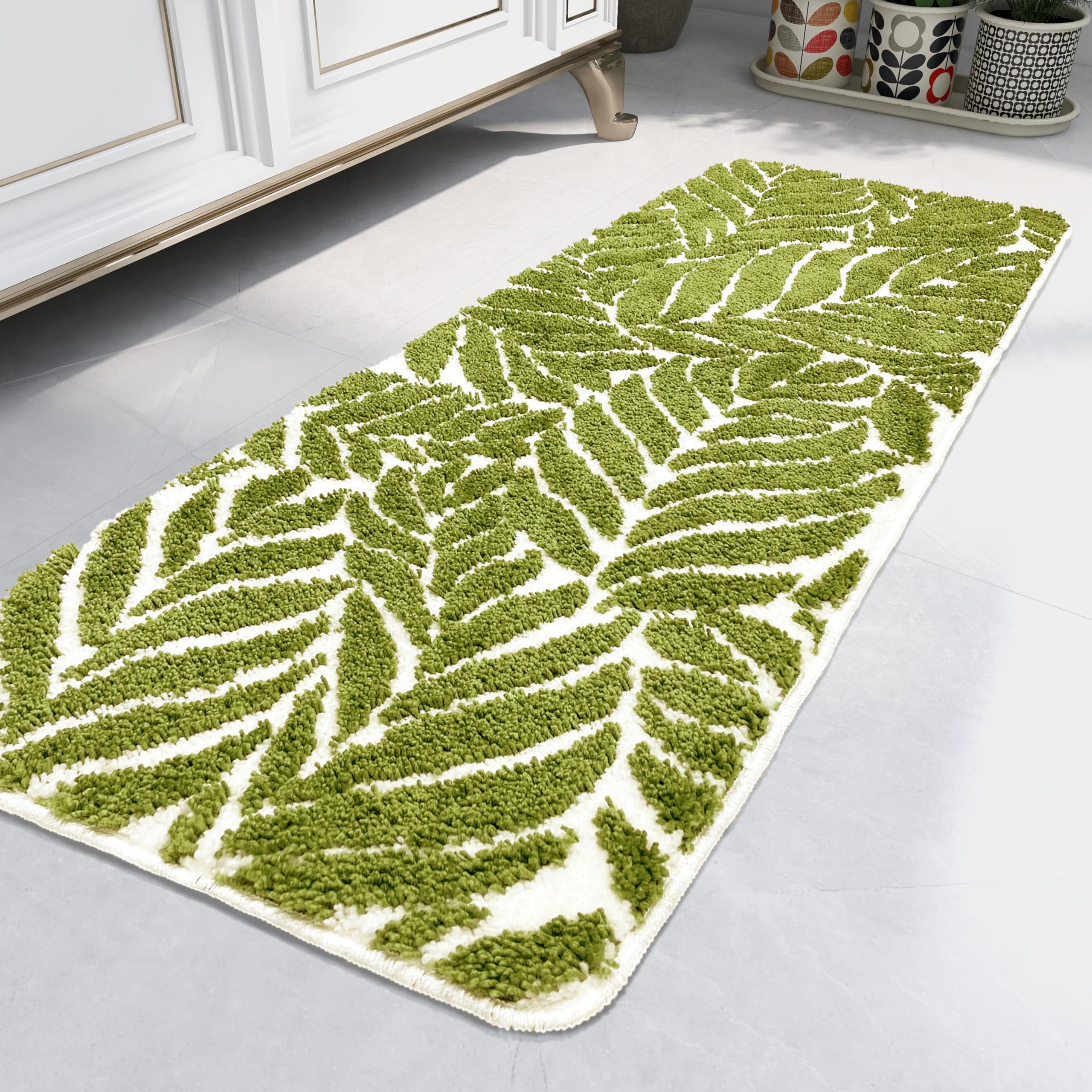 Grand tapis de salle de bain antidérapant 61x152 cm au moelleux d'exception