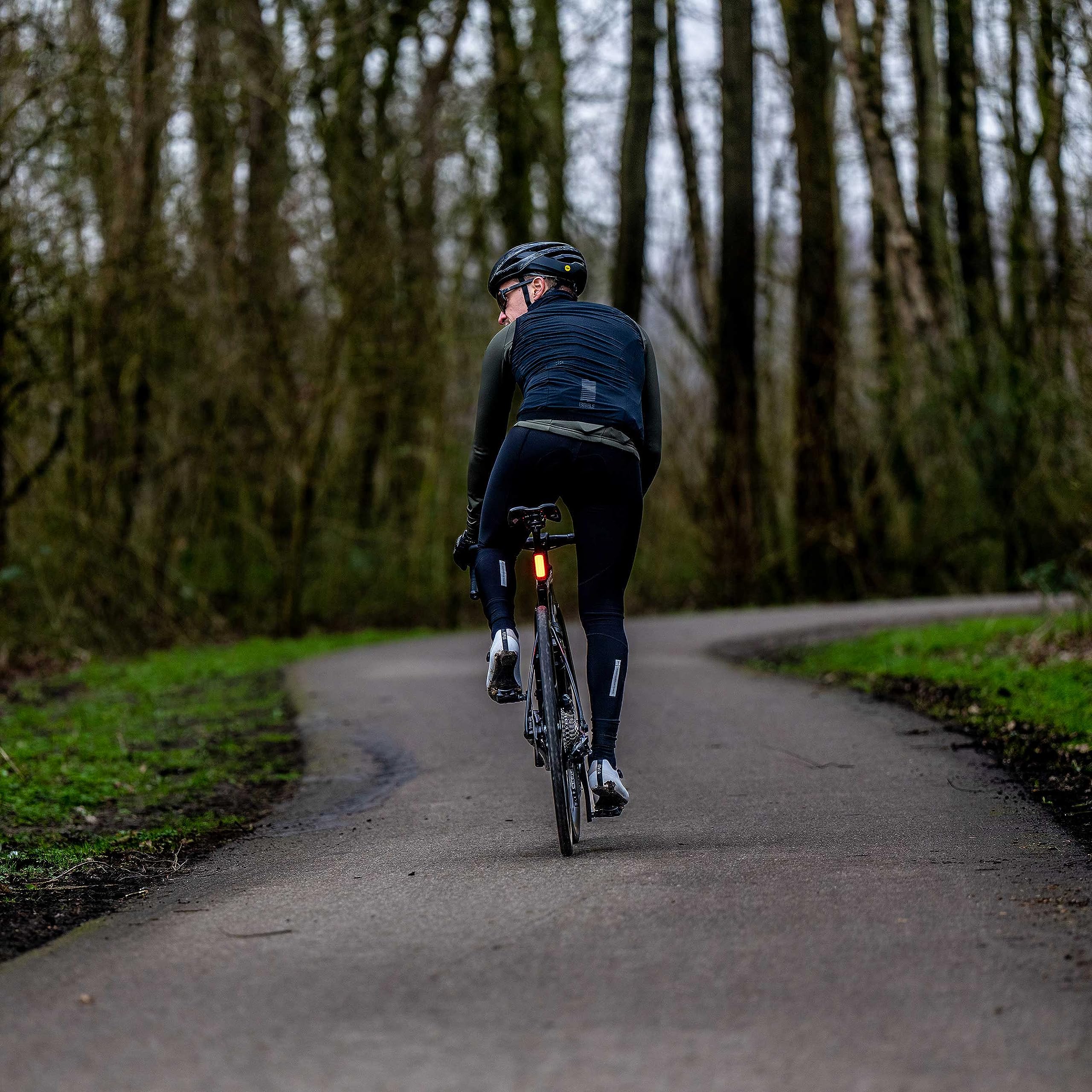 BBB Lumière de vélo Rechargeable par USB Haute visibilité étanche pour vélo de Ville, vélo de Route, feu arrière Facile à Monter Signal Pro BLS-168, Noir