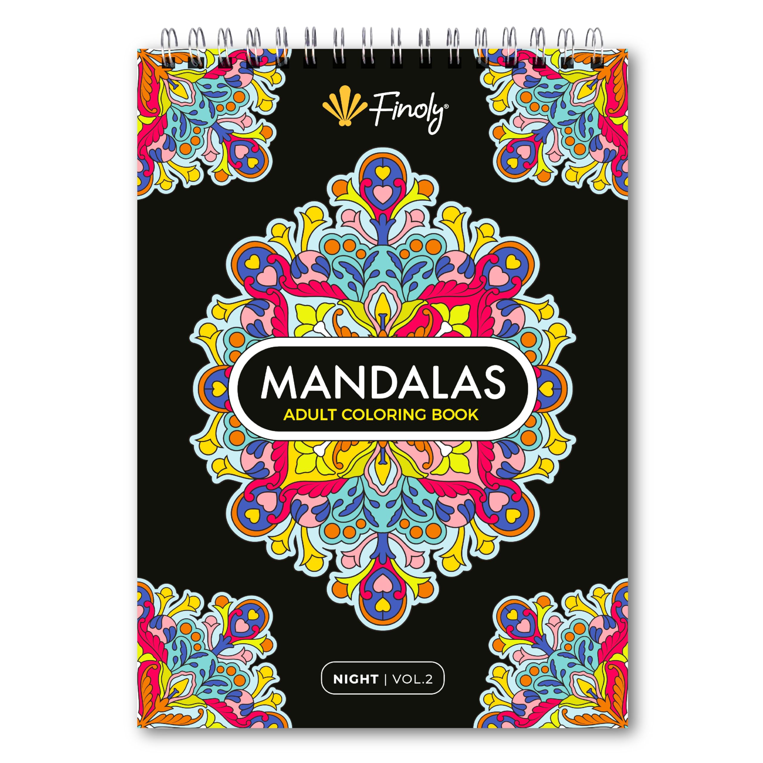 Finoly Mandala Colouring Book Creativity and Mindfulness, Night VOL 2