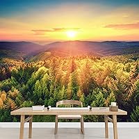 Vista 3 de SIGNWIN Mural de pared Bosque autoadhesivo extraíble para decoración de pared de dormitorio sala de estar, 66 x 96 pulgadas