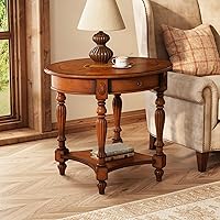 Vista 41 de PADMA HOUSE Mesa de sofá semicírculo tradicional de madera maciza con tapa de vidrio templado para sala de estar, nogal cereza