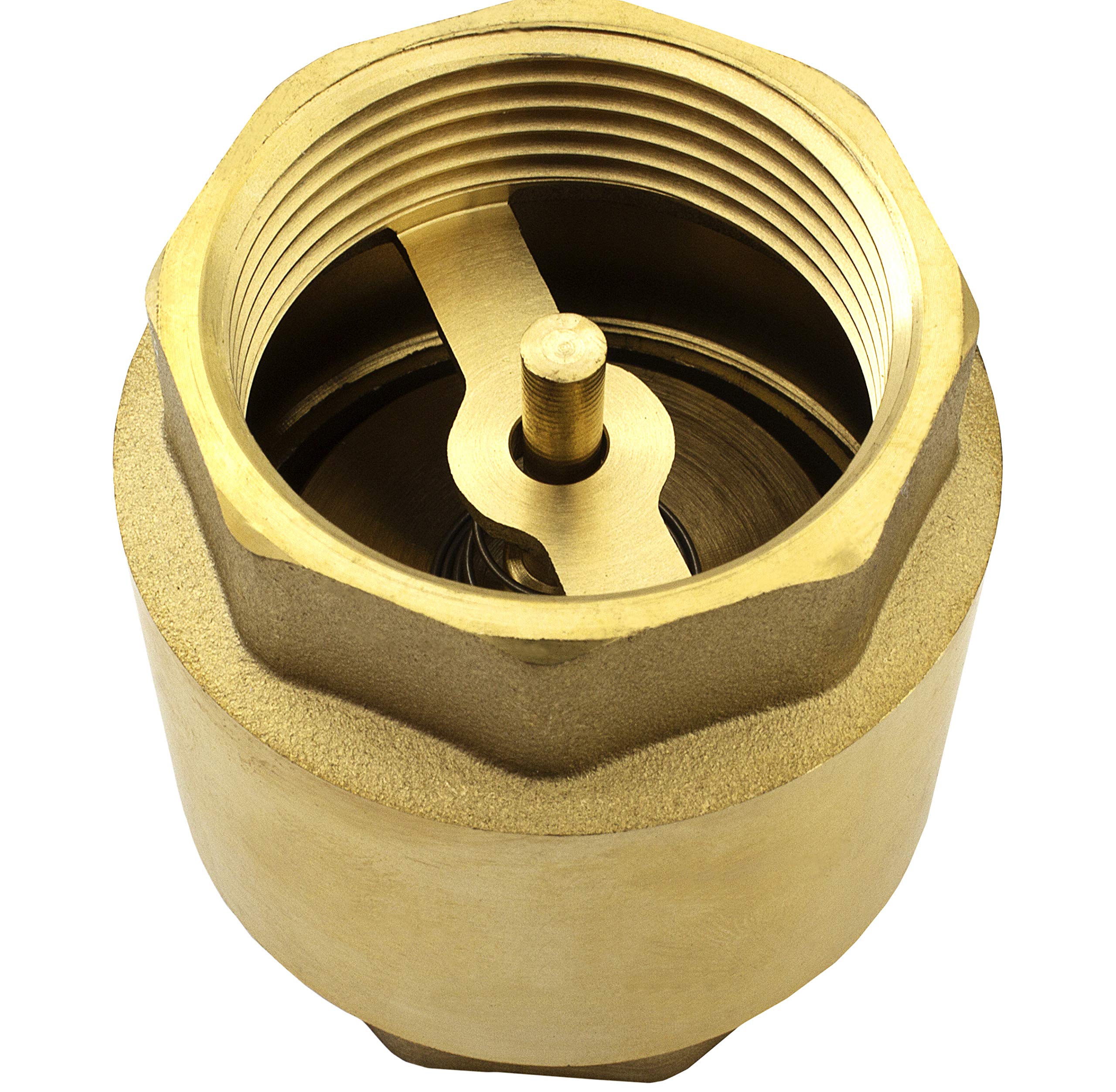 SHYNE Premium 1 1/2 pollici (3/2'') valvola di non ritorno in ottone di alta qualità robusto, antiruggine e impermeabile per pompa, fontana, lavatrice, giardino, acqua piovana, botte (2 pz)
