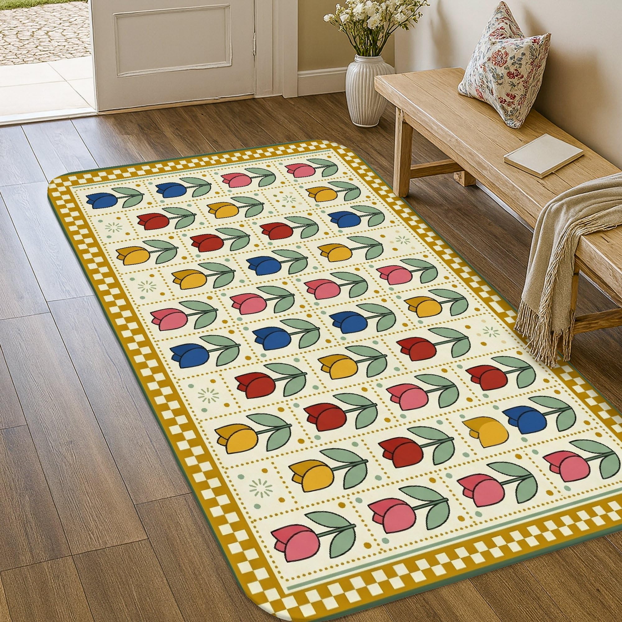 Tapis tulipes de salle de bain : douceur et sécurité au quotidien
