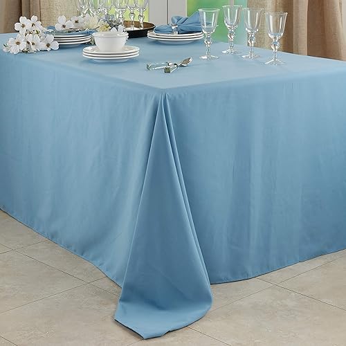 Miniatura 5 de SARO LIFESTYLE Collection - Mantel diario de diseño casual, 90 x 132 pulgadas, color aguamarina