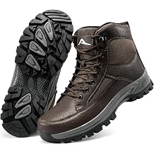 HARENCE Men's Waterproof Hiking Boots Non-Slip Lightweight Mid Ankle Boot Comfortable Outdoor Trekking Shoes