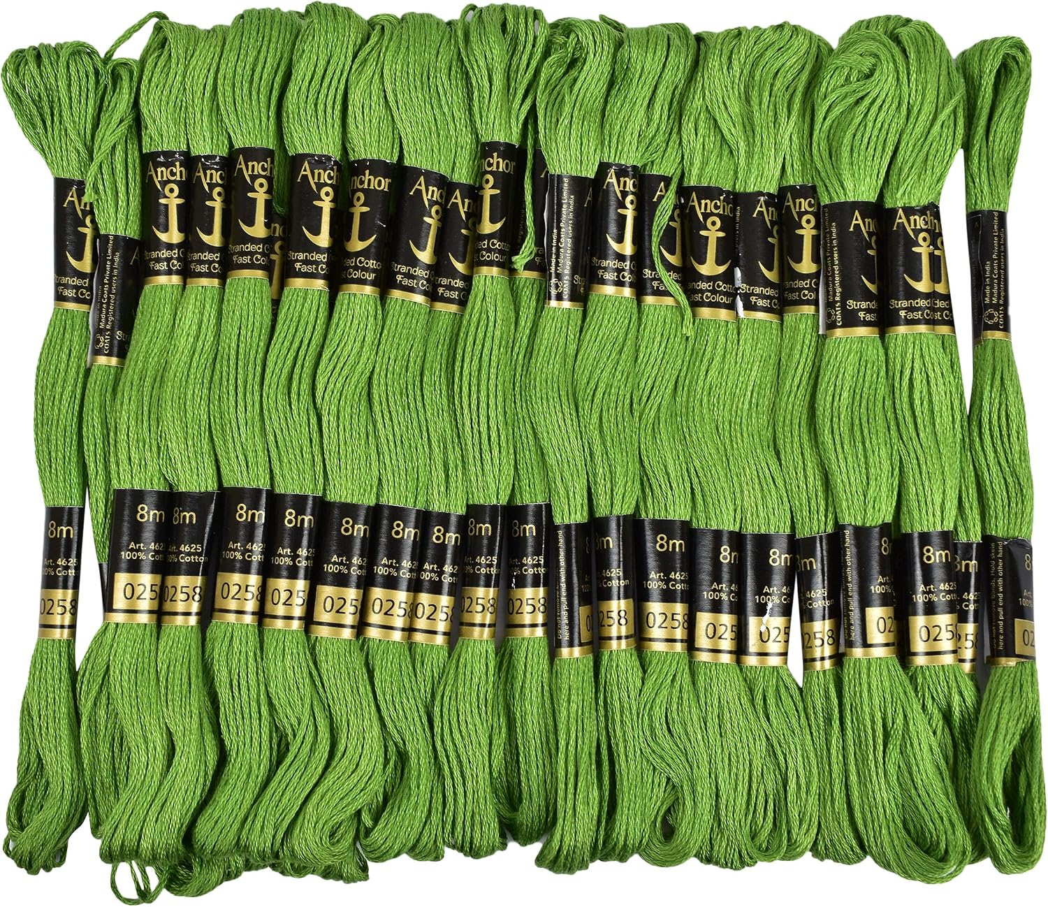 Anchor Threads Hand Embroidery Floss Skiens Stranded Soft Cotton Crafting,25 Pcs