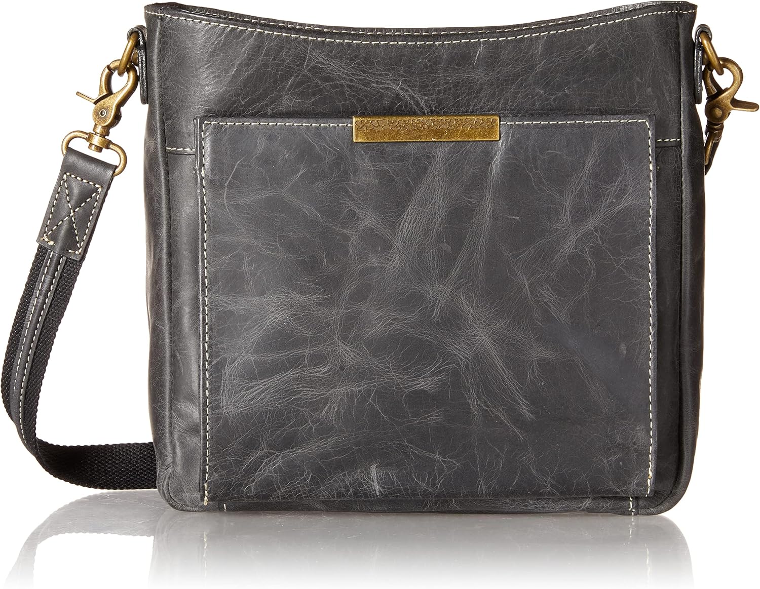 Gun Tote'n Mamas womens Bag Concealed Carry Distressed Buffalo Crossbody Organizer by Gun Tote n Mamas Grey , Grey, Medium US
