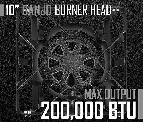 Miniatura 2 de Concord Deluxe Banjo - Quemador de propano individual 200000 BTU estufa portátil para exteriores para campamento cocinar preparar en casa hacer