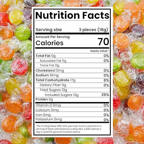 Miniatura 7 de Caramelos duros surtidos de botones de frutas  5 libras aproximadamente 400 piezas de dulces surtidos  Caramelos navideños a la antigua moda