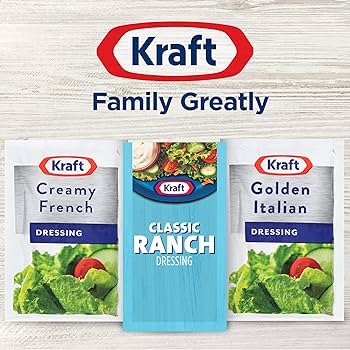 Amazon.com: Kraft Ranch Single Serve Salad Dressing, 0.44 Ounce (Pack of  200) : Books