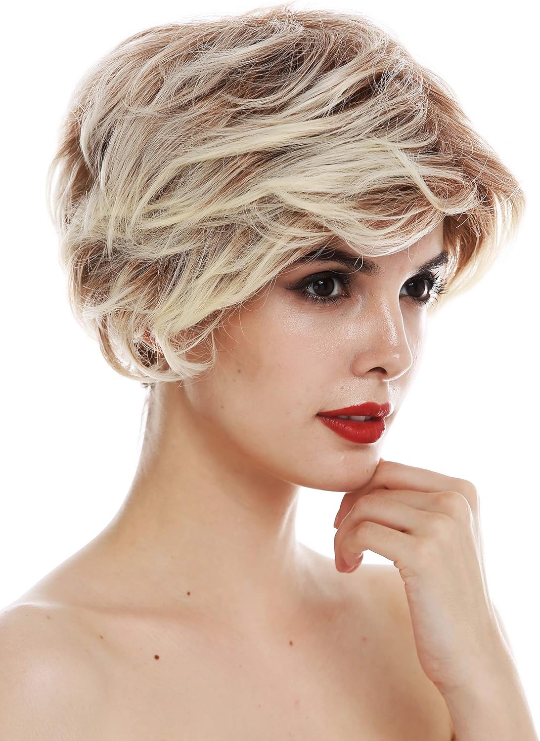 Parrucca Donna Bionda Liscia Lunghissima Ideale Per Legolas - Foto 10