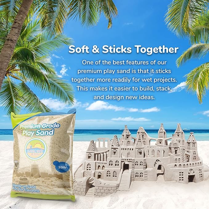 Arena Cinética para Juego y Terapia, Bolsa 20 lb, Natural y miniatura 3