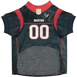 Pets First NFL Houston Texans Dog Jersey, Size Medium, Football Shirt Costume for Pet, Dog Sports T-Shirt, NFL Team Clothing for Cats, Licensed Pet Apparel Available in 7 Sizes and 32 Teams
