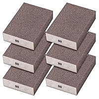 Vista 9 de Paquete de 6 esponjas de lijado, bloques de lijado de paneles de yeso, 6 granos por paquete (60/80/120/180/220), bloque de papel de lija lavable