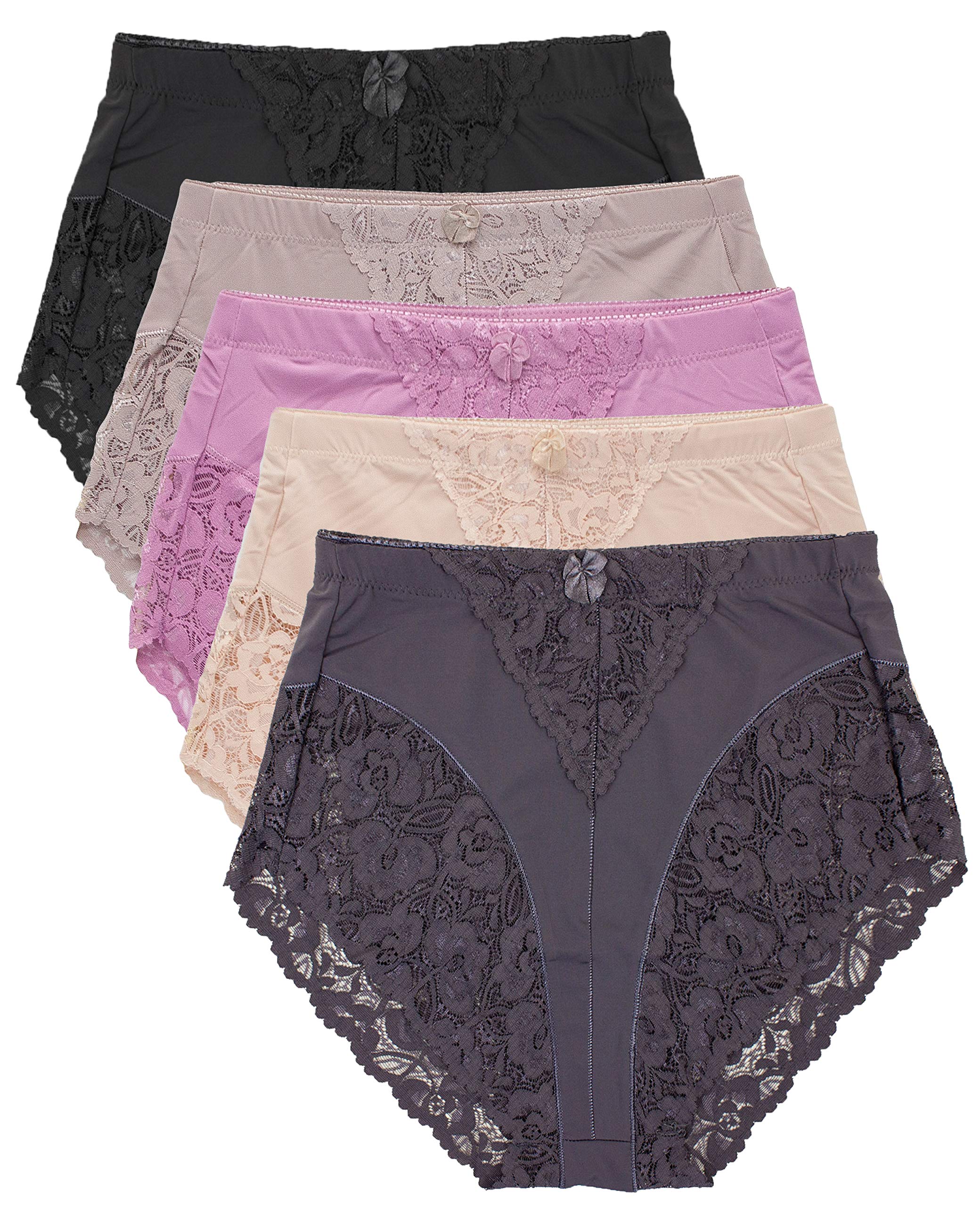Barbra Lingerie5 Pack Plus Size Underwear Women Light Control Briefs Panties