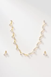 Estele Jewellery Sets for Women Gold Plated Bridal Necklace Jewellery Set with Earrings