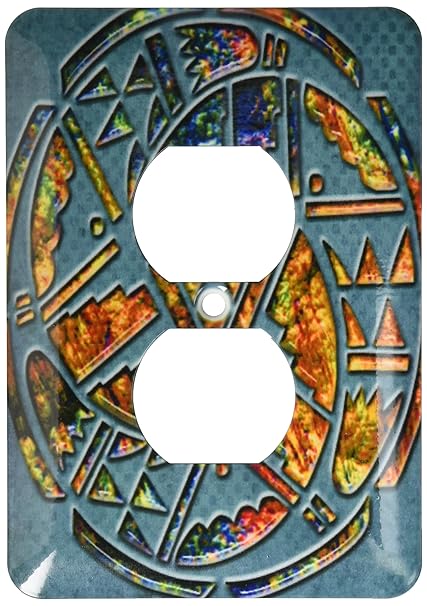 3dRose lsp_108090_6 Designer One of a Kind Native American Art Light Switch Cover