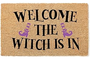 Witches Welcome Non-Slip Durable Coir Doormat