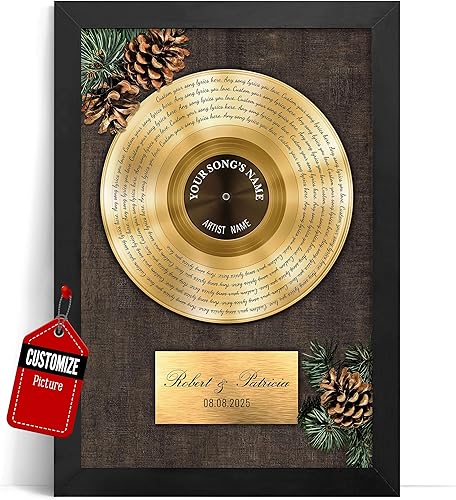 Vista 59 de VICILO Póster de letras de canciones personalizadas, enmarcado, lienzo personalizado, arte de pared, regalos para el día de San Valentín para él