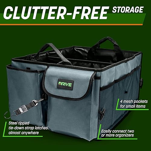 Miniatura 3 de Organizador de maletero con correas para automóvil  Collapsible, Multi-Compartment, Car Organizer, Storage, Adjustable Straps, Truck