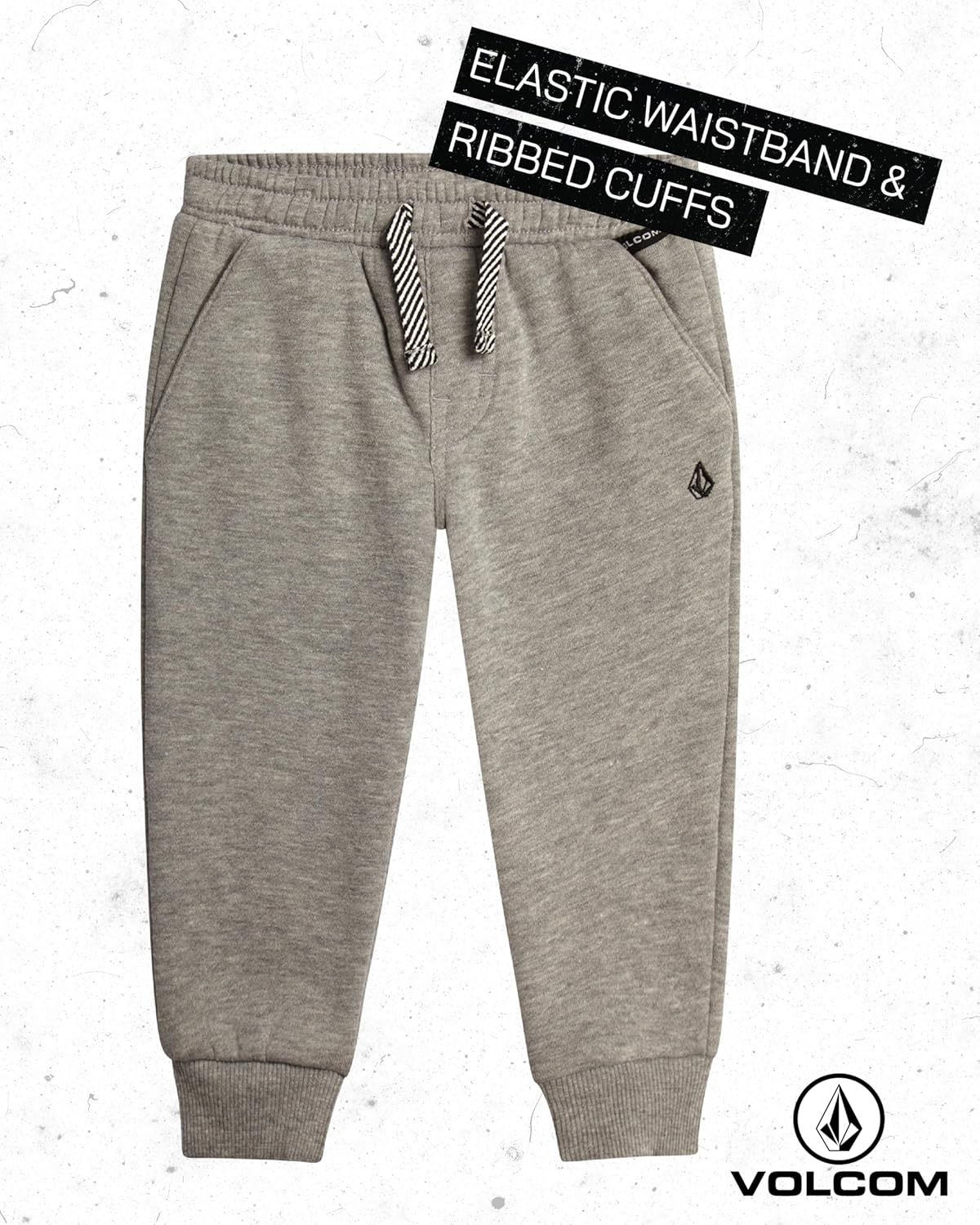 Volcom Infant Toddler Baby Boys Joggers Set - 2 Piece Fleece Pullover Hoodie and Jogger Pants Activewear Set (Sizes: 12M-7) - Image 5