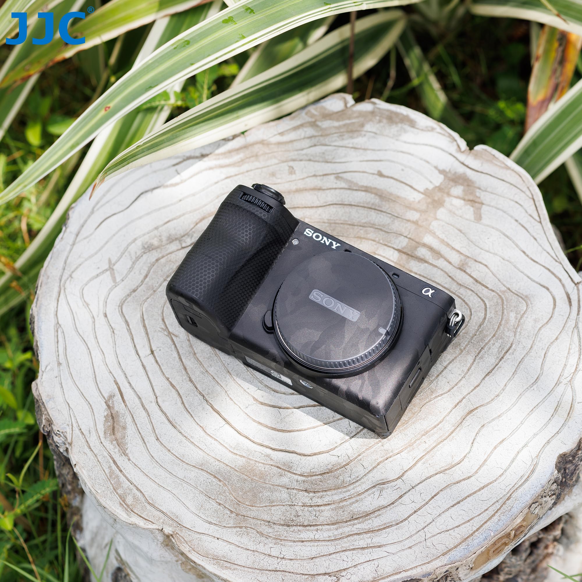 JJC Naklejka na skórę, osłona ochronna do aparatu Sony A6700 ILCE-6700 - folia ochronna 3M, odporna na zarysowania, osłona (czarny cień)