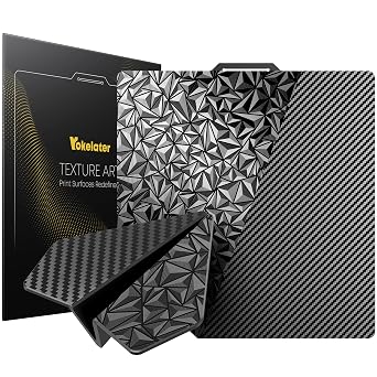 3D Printer Build Plate for Bambu Lab A1/X2D/P2S/X1C/X1E/P1P/P1S, 257x257mm | Carbon Fiber & Diamond, PET+PEO Dual Texture, Flexible Spring Steel, Easy Removal, PLA TPU PETG