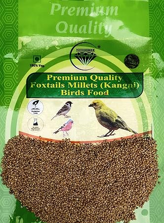 Ntitishree? Foxtail Millet (Kangni)/ Yellow Millet Bird Seed/Food 1kg for Canary, Finches, Budgies, Lovebirds, Cockatiels and Small Birds.