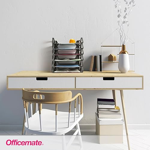 Miniatura 6 de Bandeja de carga lateral Officemate 26212 reciclada Negro