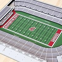 Vista 78 de YouTheFan NCAA Oklahoma Sooners - Arte de pared 3D de 5 capas con vista al estadio, Gaylord Family Oklahoma Memorial Stadium, 13.00 x 17.00 pulgadas