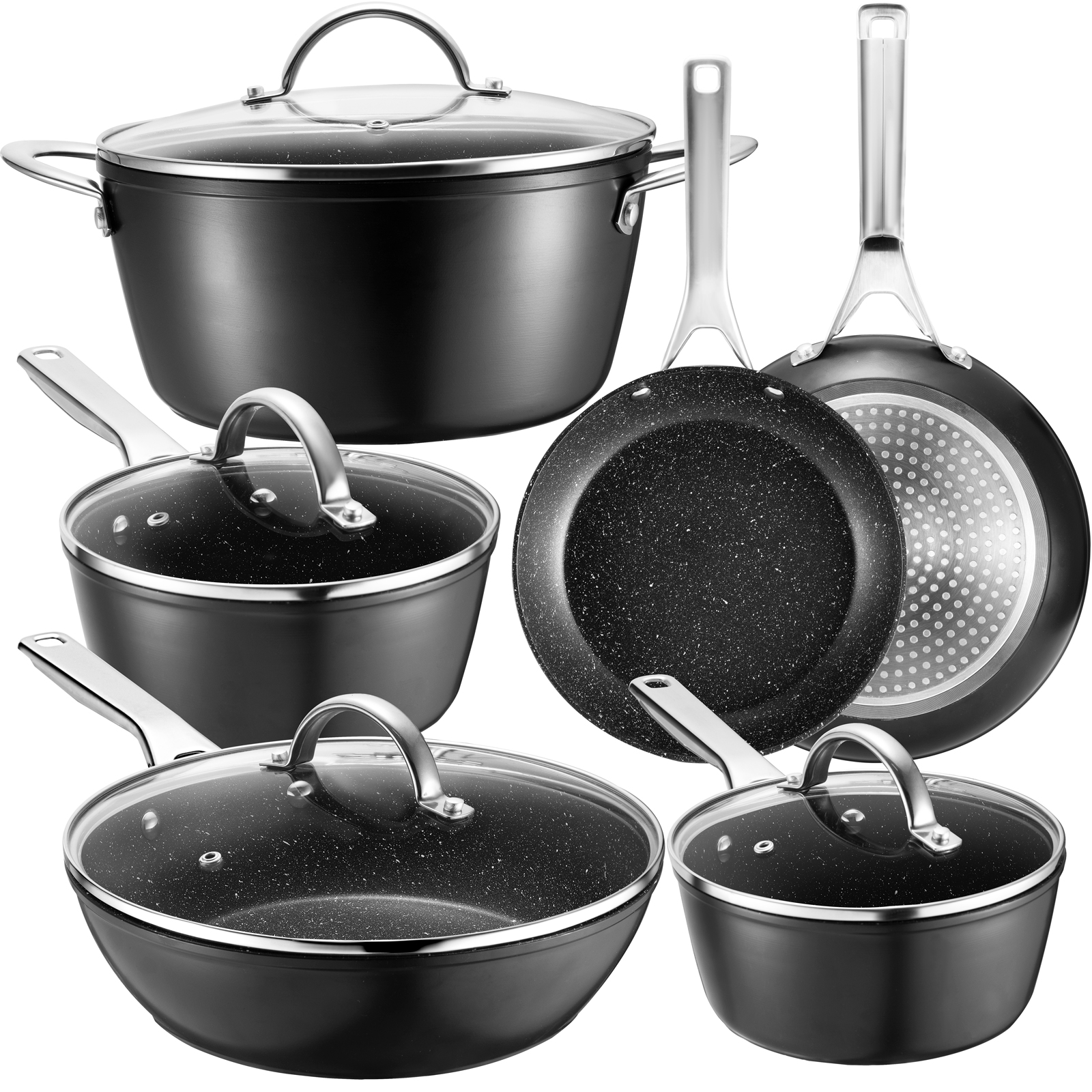 Nonstick Pots and Pans Set 10 piece