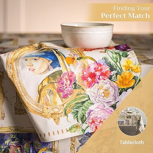 Miniatura 5 de Maison d' Hermine - Juego de 4 servilletas 100 % de tela de algodón lavable, decorar o regalar, para comedor, festividades, fiestas bufé, bodas, 20