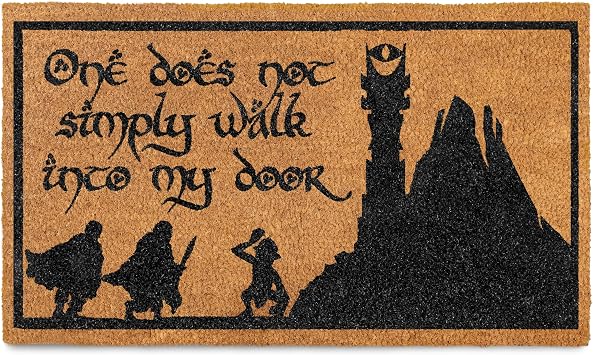 One Does Not Simply Walk to My Door Mat 30x17 Inch Trilogy Welcome Mat Coir