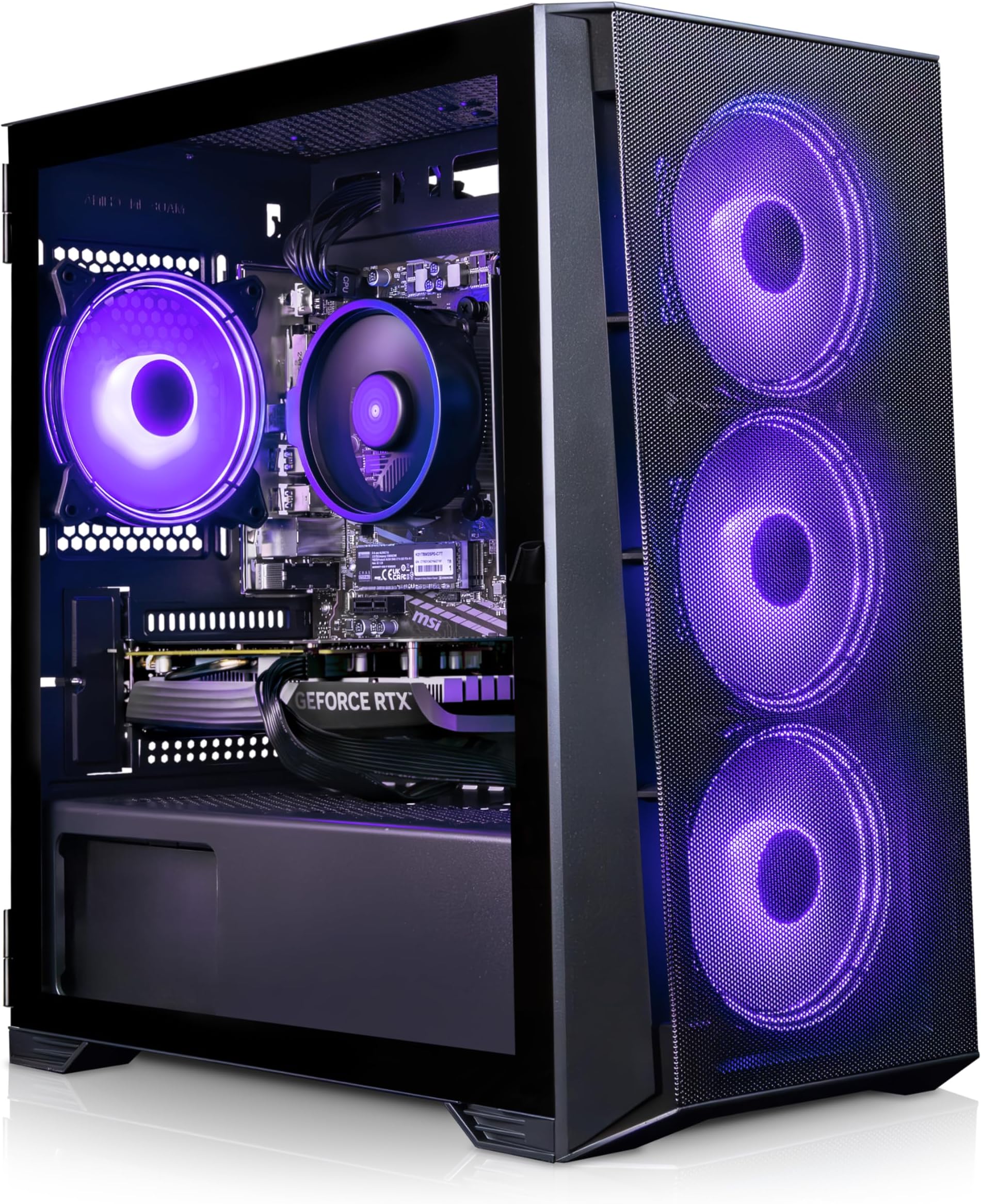 Gaming PC, Intel Core i5 12400F, NVIDIA RTX 5060 Ti, 16GB DDR4, 1TB NVMe, X= Airflow RGB (Black), WiFi, Windows 11