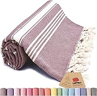 Vista 37 de Bazaar Anatolia Toalla de playa turca – 100% algodón, secado rápido, toalla a rayas sin arena para baño y campamento – De gran tamaño 71 x 39