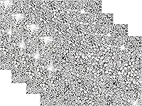 Vista 25 de Juego de 2 manteles individuales cuadrados incrustados con diamantes de imitación plateados