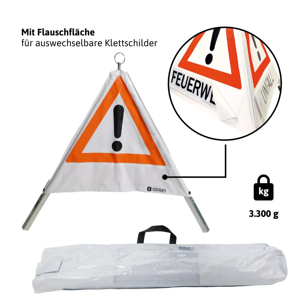 Dönges Velcro de Plegable Señal, diurna), 700 mm, sin cartel de velcro, 218101
