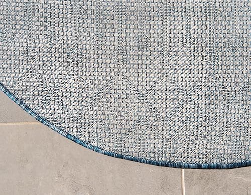 Vista 392 de Unique Loom Alfombra Colección enrejado Marroquí Celosía Transicional Interior y Exterior, Polipropileno Gris carbón/natural