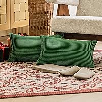 Vista 45 de Home Brilliant Fundas de Almohada Decorativas Blancas de 16x16, Juego de 2, Fundas de Almohada Decorativas de Acento, Funda de Almohada