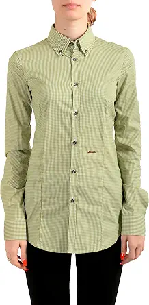 DSQUARED2 Women's Plaid Multi-Color Long Sleeve Button Down Shirt, US S / IT 40